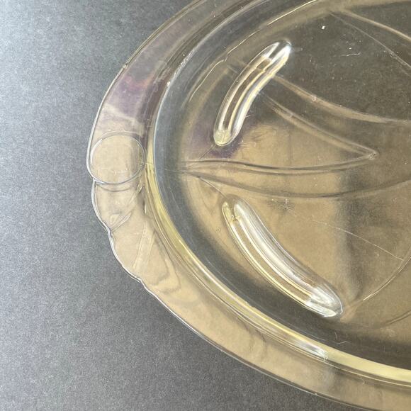 Vintage Pyrex Clear Tree of Life Meat Platter Roasting Plate 815 - Picture 3 of 10